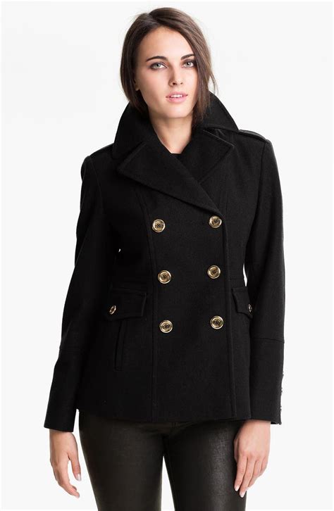 nordstrom michael kors peacoat|Michael Kors wool peacoat.